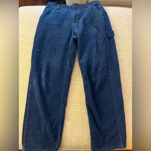 dark blue baggy pants